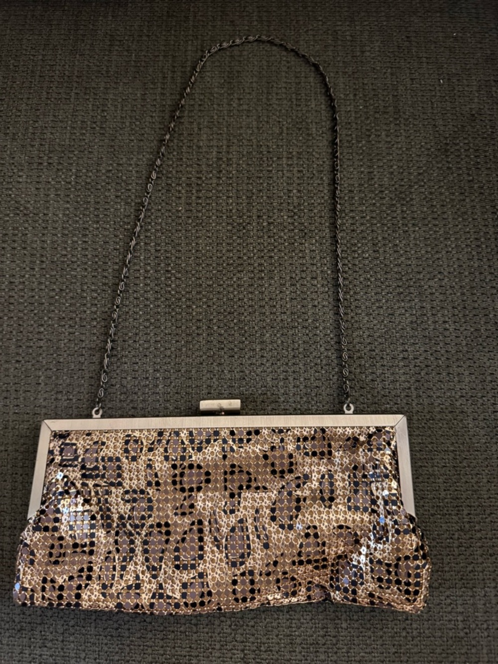 Vintage Style & Co. Bronze and Black Sequin Frame Wristlet